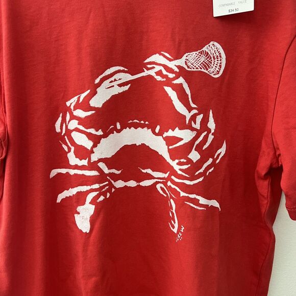 J. Crew Boys' crab with lacrosse stick graphic tee Size Large - Picture 2 of 8